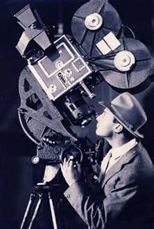 Jack Cardiff Poses with the Technicolor Camera