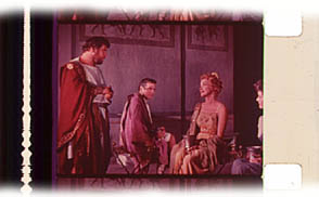Peter Ustinov (Batiatus), Laurence Olivier (Crassus), Nina Foch (Helena) Spartacus 1960